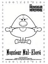 coloriage monsieur mal eleve